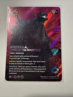 Godzilla Universus Card - Foil NM Godzilla, King of the Monsters CHA03-GMM 1/22 - Image 1