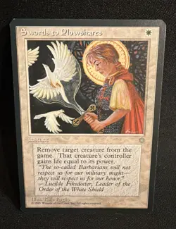 MTG Ice Age Swords To Plowshares NM Magic The Gathering Card - Image 1