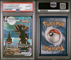 Umbreon VMAX Alternate Art Secret 215/203SWSH07: Evolving Skies Holo Card PSA 10 - Image 1