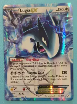 Lugia EX 102/113 Pokemon TCG Legendary Treasures Black White Rare Card LP - Image 1