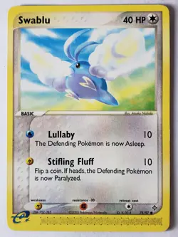 Swablu 75/97 VLP - EX Dragon Pokemon Card - Atsuko Nishida Art - Image 1