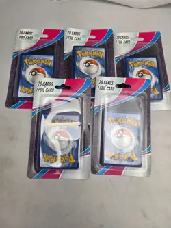 (5) MJ Holding Mystery Pokemon Pack 20 Cards with 1 Foil Card Sealed Lot - Image 1