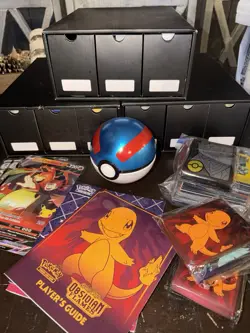 Bulk Pokemon Card Lot Roughly 4000 Cards + Sleeves, Coins, Jumbo Cards, & More - Image 1