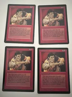 Magic the Gathering MTG Gray Ogre Beta LP Playset (4) (Beta Bob) - Image 1