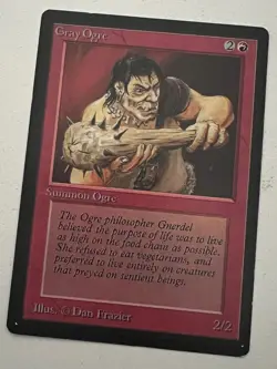 Magic the Gathering MTG Gray Ogre Beta LP Playset (4) (Beta Bob) - Image 4