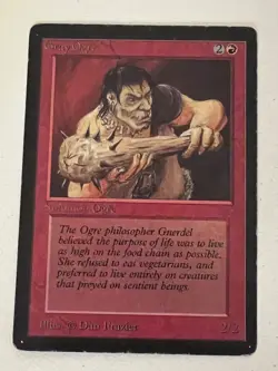 Magic the Gathering MTG Beta Gray Ogre MP (Beta Bob) - Image 1