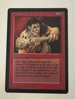 Magic the Gathering MTG Beta Gray Ogre LP (Beta Bob) - Image 1