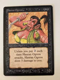 Magic the Gathering MTG Arabian Nights Hasran Ogress Light LP (Beta Bob) - Image 1