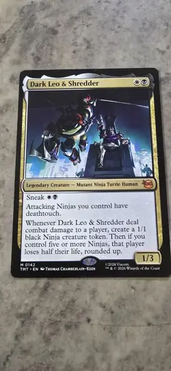Dark Leo & Shredder Teenage Mutant Ninja Turtles Regular Mythic MTG NM - Image 1