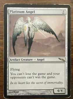 x1 Platinum Angel, Mirrodin, MTG MP/HP - Image 1