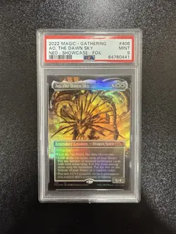 Ao, the Dawn Sky (Borderless) – M – Extended Art – Kamigawa: Neon Dynasty PSA 9 - Image 1