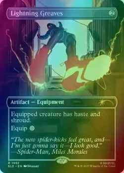 Lightning Greaves Spider-Man Heroic Deeds Secret Lair Foil MTG NM - Image 1