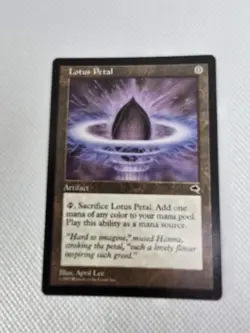 Wizards Lotus Petal Tempest Artifact Colorless Common Regular 294 April Lee MTG - Image 1