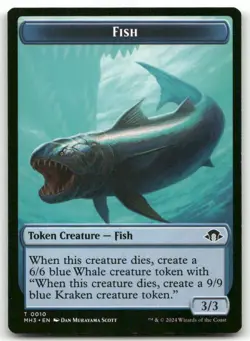 Fish Token #10 MTG Modern Horizons 3 NM X1 - Image 1