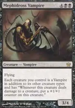 MTG Mephidross Vampire, Fifth Dawn, Heavily Played, English - Image 1