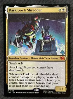 Dark Leo & Shredder (Non-foil) Teenage Mutant Ninja Turtles 0142 Mythic MTG NM/M - Image 1