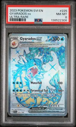 2023 POKEMON SVI EN-SCARLET & VIOLET ULTRA RARE #225 GYARADOS EX PSA 8 - Image 1
