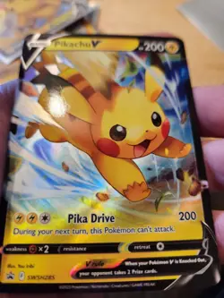 Pikachu V SWSH285 - Black Star Promo - Ultra Rare Holo Pokemon Card Near Mint - Image 2