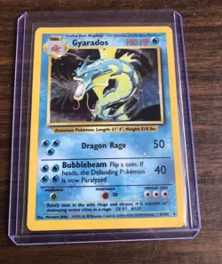 Pokemon Gyarados Base Set Holo Rare 100 HP Card 6/102 Wizards of the Coast - Image 1