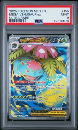 2025 POKEMON MEG EN-MEGA EVOLUTION ULTRA RARE #155 MEGA VENUSAUR EX PSA 9 - Image 1