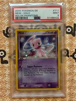 MEW EX PSA 9 HOLON PHANTOMS 111/110 HOLO POKEMON 2006 - Image 1