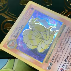 Ninetales - Black Flame Shadowless Holo 12/102 Base Set Pokemon TCG LP / LP + - Image 5