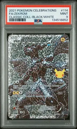 2021 POKEMON CELEBRATIONS CLASSIC COLL #114 FULL ART/ZEKROM PSA 9 - Image 1