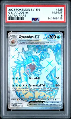 2023 POKEMON SVI EN-SCARLET & VIOLET ULTRA RARE #225 GYARADOS EX PSA 8 - Image 1