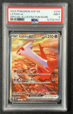 LATIAS EX PSA 9 2024 POKEMON SSP EN #239/191 SPECIAL ILLUSTRATION RARE SIR 1137 - Image 1