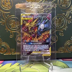 Pokemon Moltres Zapdos Articuno GX SM210 Stained Glass Promo Sealed Hidden Fates - Image 1