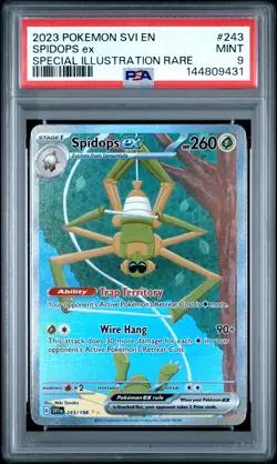2023 POKEMON SVI EN-SCARLET & VIOLET SPECIAL ILLUSTRATION RARE SPIDOPS EX PSA 9 - Image 1