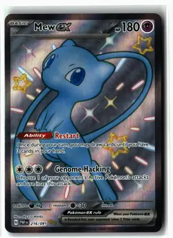 Mew ex ⭐ 216/091 Holo Shiny Ultra Rare Paldean Fates 2024 Pokemon NM - Image 1