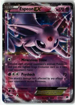 Espeon EX ⭐ 52/122 Holo Rare EX BREAKpoint 2016 Pokemon NM/LP - Image 1
