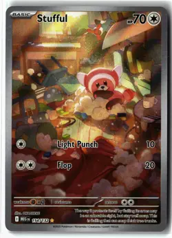 Stufful ⭐ 154/132 Holo Illustration Rare Mega Evolution 2025 Pokemon NM - Image 1