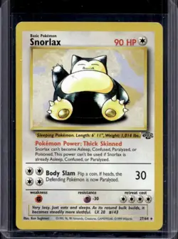 1999 Pokemon Jungle Snorlax #27/64 - Image 1