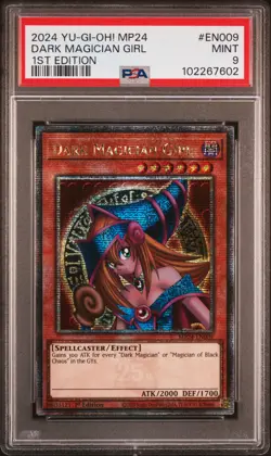 2024 YU-GI-OH! MP24-25TH ANV TIN: DUELING MIRRORS DARK MAGICIAN GIRL PSA 9 - Image 1