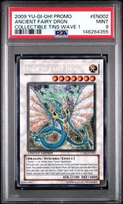 2009 YU-GI-OH! PROMO COLLECTIBLE TINS WAVE 1 #EN002 ANCIENT FAIRY DRAGON PSA 9 - Image 1