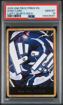 2025 ONE PIECE PRB02 MONKEY D. LUFFY GEAR 5-GOLD DON!! CARD PSA 10 - Image 1