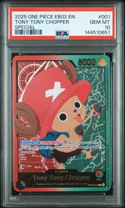 2025 ONE PIECE EB02-ANIME 25TH COLLECTION SPECIAL TONY TONY CHOPPER PSA 10 - Image 1