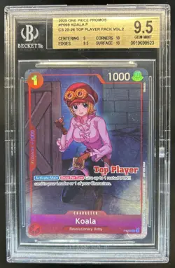 2025 One Piece The Best Vol. 2 Koala Promo Top Player Pack #P-069 BGS 9.5 - Image 1