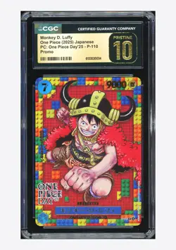 One Piece CGC 10 PRISTINE Monkey D Luffy Promo 2025 P-110 OP Day'25 Japanese - Image 1