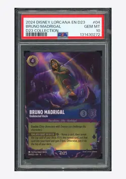 Disney Lorcana PSA 10 Bruno Madrigal Promo 2024 04/D23 D23 Collection English - Image 1