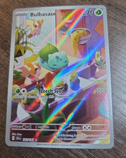 Bulbasaur 143 Pokemon Stellar Crown Rare Holo Art Card - Image 1