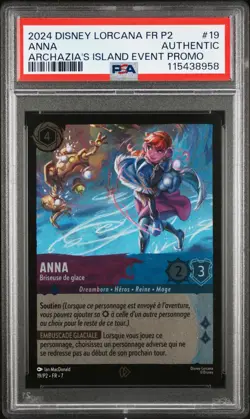 2025 DISNEY LORCANA FRENCH FR P2-PROMO #19 ANNA - ICE BREAKER PSA AUTHENTIC - Image 1