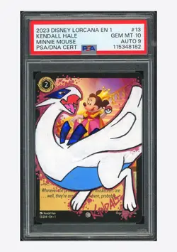 Disney Lorcana PSA 10 AUTO 9 Minnie Mouse Kendall Hale 2023 13/204 EN1 English - Image 1