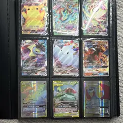 Pokemon Holo Foil Card Lot Full Art Tag Team Pikachu Charizard Custom Binder - Image 2
