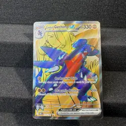 Pokemon TCG Holo Ultra Rare Cynthia’s Garchomp EX Pokemon Card 215/182 - Image 1