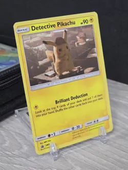 Pokemon Card Detective Pikachu SM194 Black Star Promo Holo Rare 2019 Movie NM - Image 1