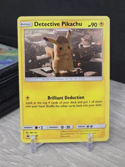 Pokemon Card Detective Pikachu SM194 Black Star Promo Holo Rare 2019 Movie NM - Image 3
