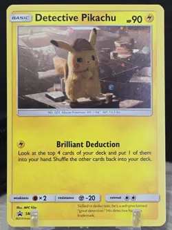 Pokemon Card Detective Pikachu SM194 Black Star Promo Holo Rare 2019 Movie NM - Image 5